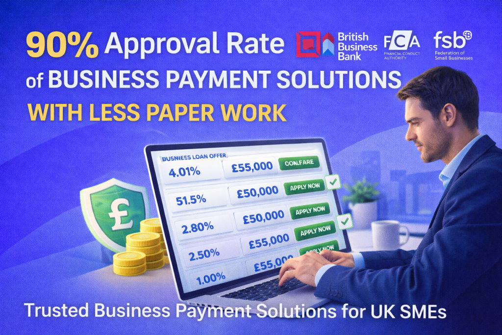 90% Approval Rate of Business Payment Solutions with Less Paper Work