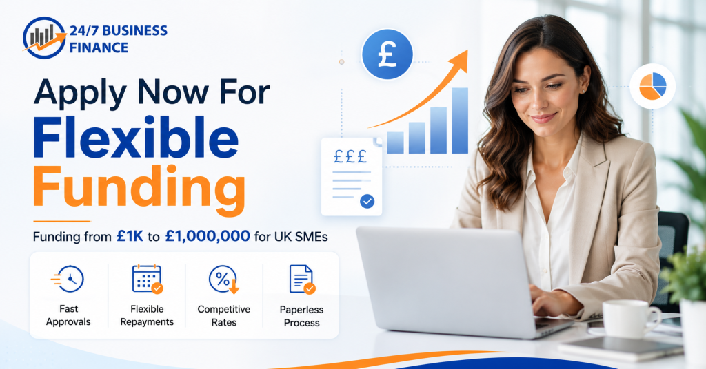 Apply Now For Flexible Business Funding from £1K to £1,000,000
