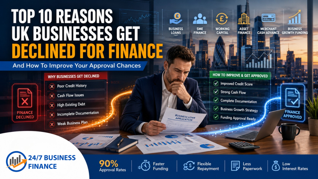 Discover the top 10 reasons UK businesses get declined for finance and learn practical strategies to improve approval chances and secure funding.