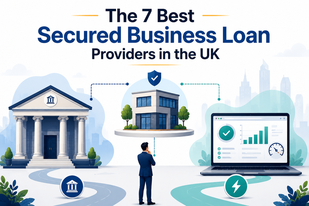UK business owner comparing high-street bank and alternative secured business loan providers