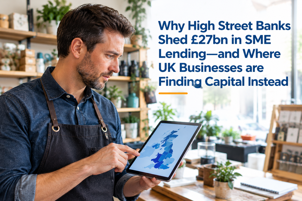 UK small business owner reviewing regional lending trends and funding options- Guide by 247 Business Finance